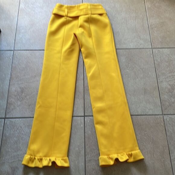 PRADA Belted Ruffle-Trimmed Scuba Pants - Size: 2 - Picture 4 of 9